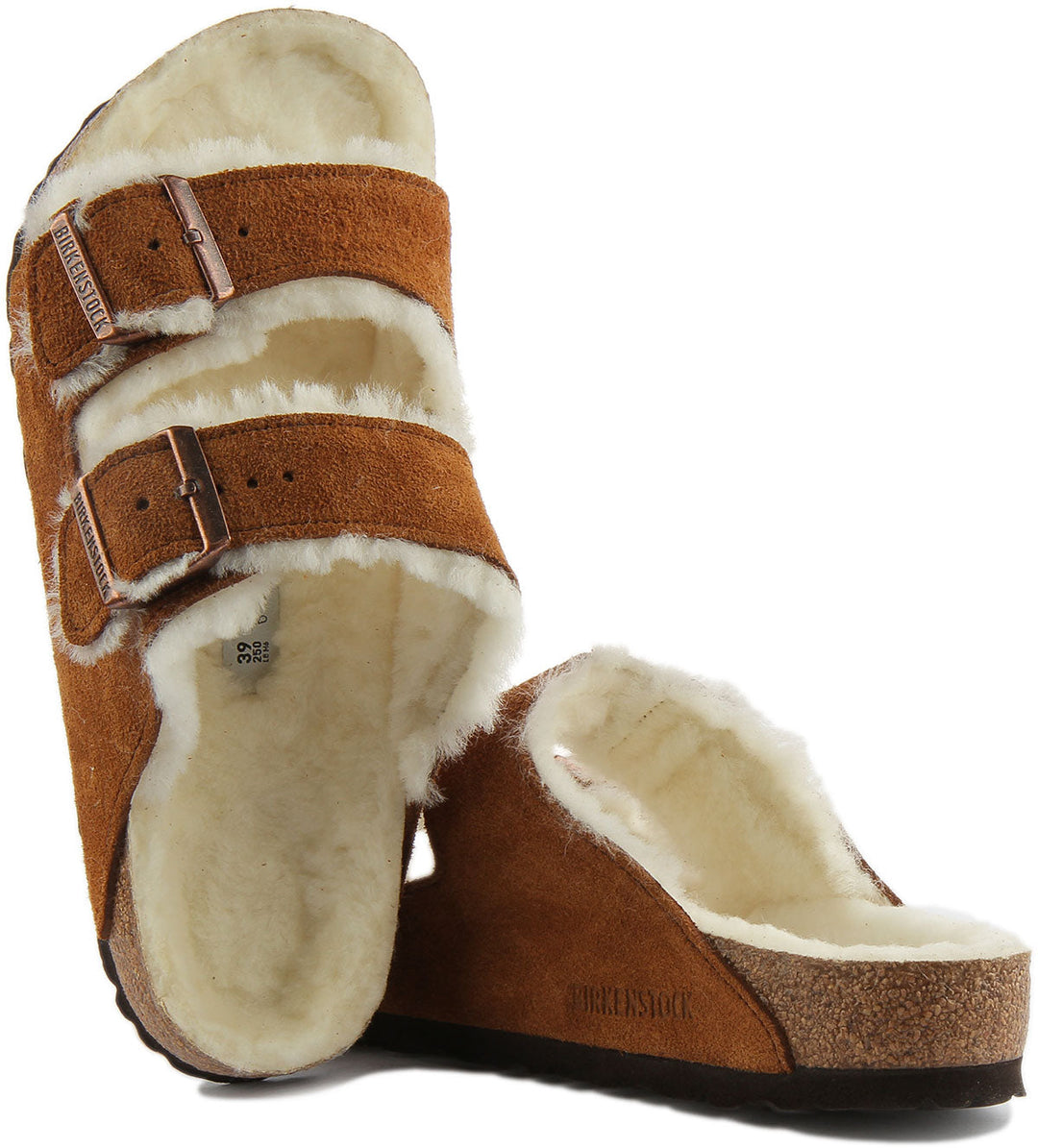 Birkenstock Arizona Sandals | Mink shearling-lined suede for Women