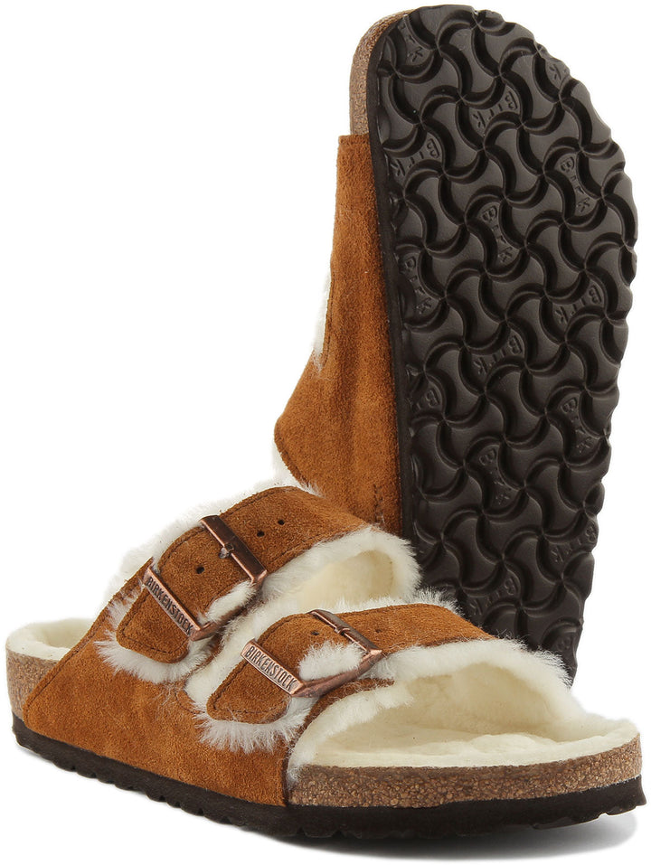 Birkenstock Arizona Sandals | Mink shearling-lined suede for Women