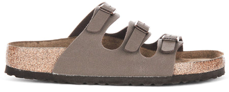 Birkenstock Florida Sandals | Mocha genuine leather - Soft Footbed for Women - Regular Fit