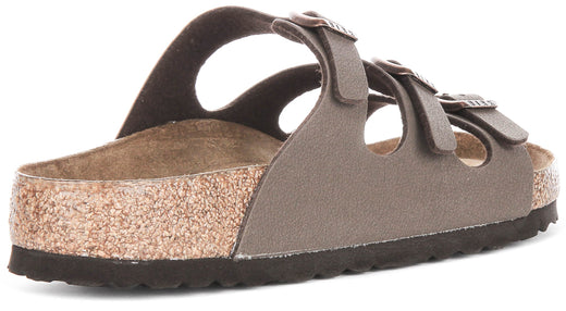 Sandali Birkenstock Florida | Pelle genuina color moka - Plantare morbido per donna - Vestibilità regolare