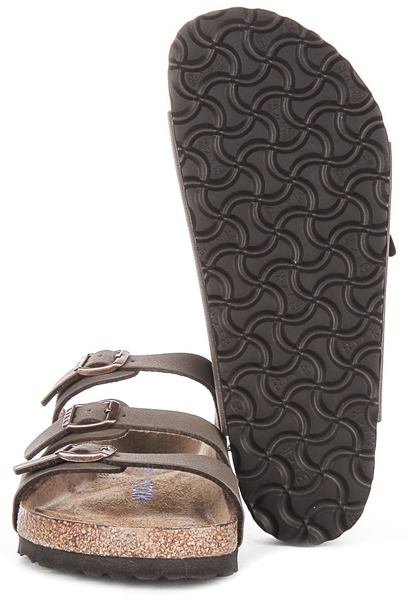 Birkenstock Florida Sandals | Mocha genuine leather - Soft Footbed for Women - Regular Fit