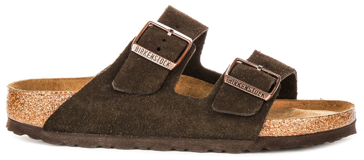 Birkenstock Arizona Sandals | Mocha suede leather - Soft Footbed for Men and Women - Narrow Fit
