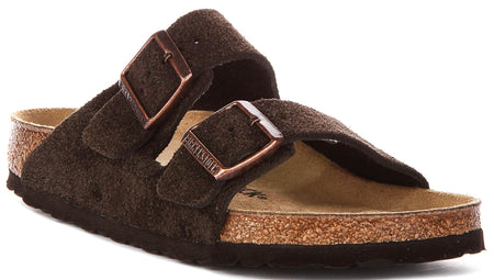 Birkenstock Arizona Sandals | Mocha suede leather for Men and Women - Regular Fit