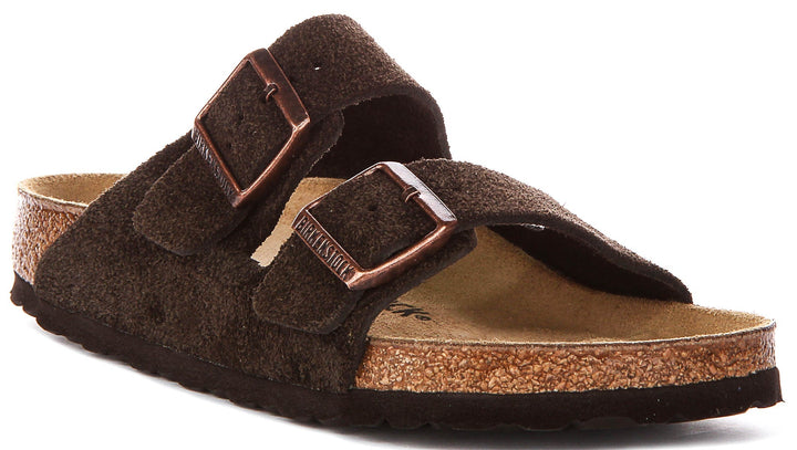 Birkenstock Arizona Sandals | Mocha suede leather for Men and Women - Regular Fit
