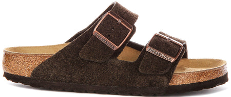 Birkenstock Arizona Sandals | Mocha suede leather for Men and Women - Regular Fit