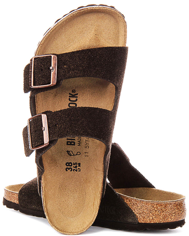 Birkenstock Arizona Sandals | Mocha suede leather for Men and Women - Regular Fit