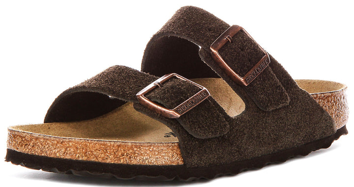 Birkenstock Arizona Sandals | Mocha suede leather for Men and Women - Regular Fit