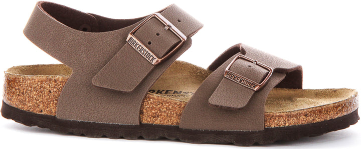 Birkenstock New York Shoes | Mocha Birko-Flor for Kids - Narrow Fit