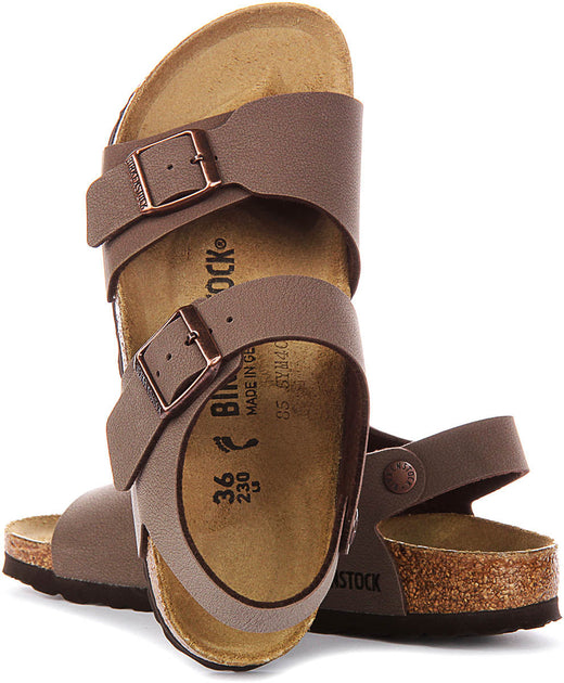 Scarpe Birkenstock New York | Birko-Flor color moka per bambini - calzata stretta