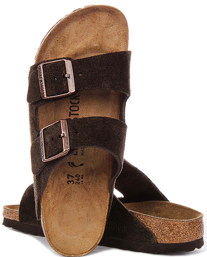 Birkenstock Arizona Sandals | Mocha Birko-Flor for Men and Women - Narrow Fit