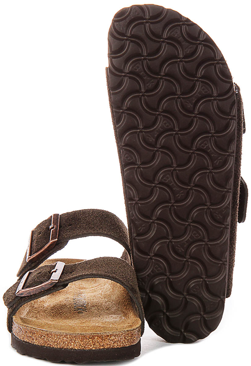 Birkenstock Arizona Sandals | Mocha Birko-Flor for Men and Women - Narrow Fit