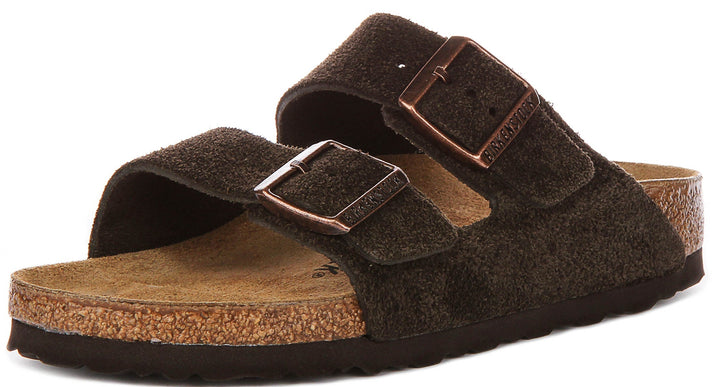 Birkenstock Arizona Sandals | Mocha Birko-Flor for Men and Women - Narrow Fit