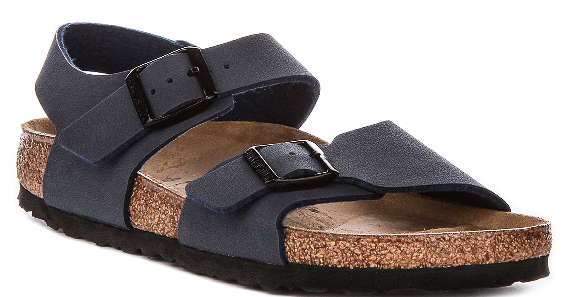 Birkenstock New York schoenen | Marineblauw kenmerkend Birkenstock-bovenmateriaal voor kinderen - Smalle pasvorm