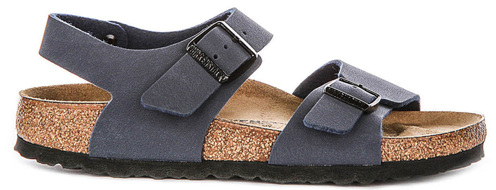 Birkenstock New York Shoes | Navy signature Birkenstock upper material for Kids - Narrow Fit
