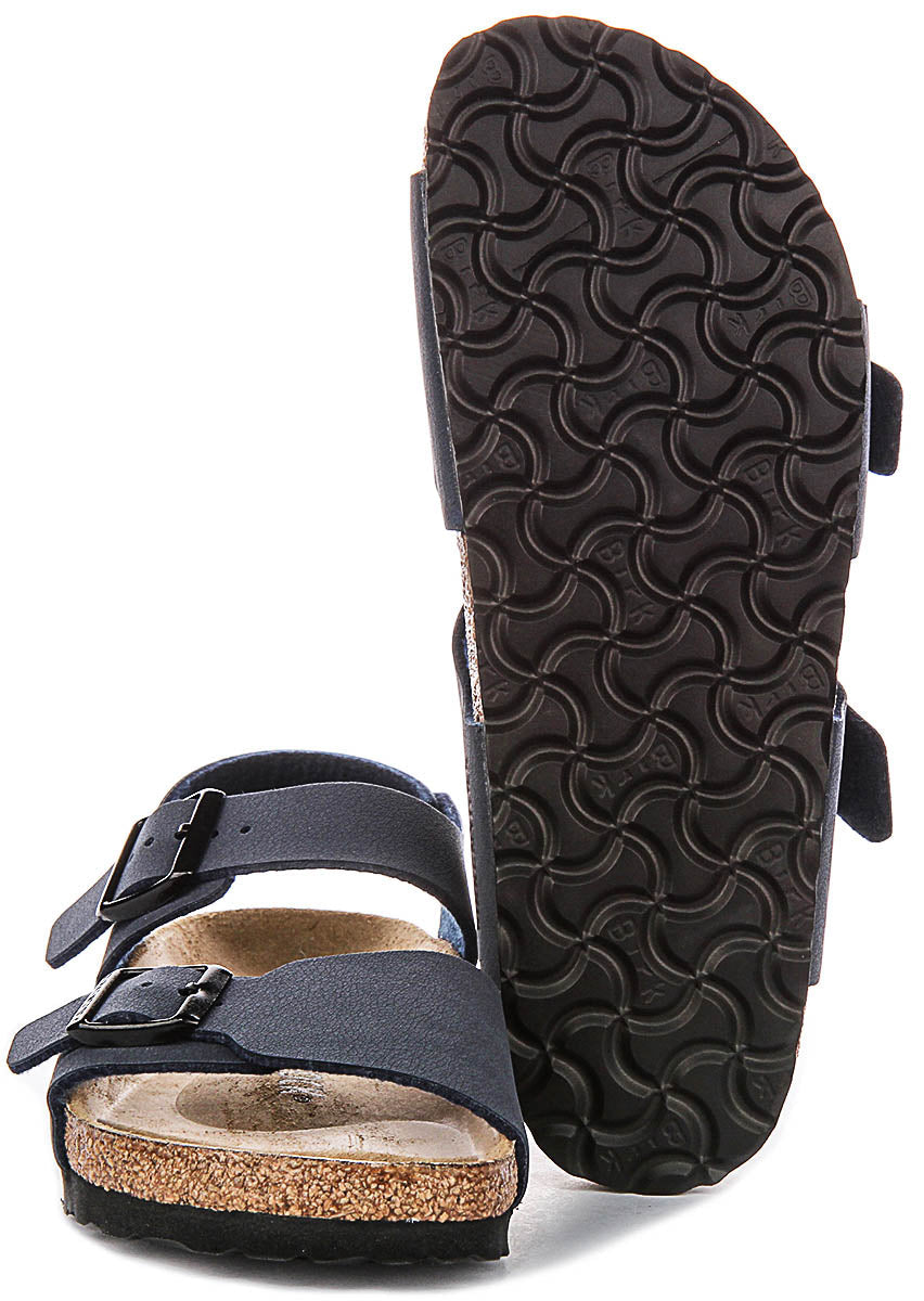 Birkenstock New York Shoes | Navy signature Birkenstock upper material for Kids - Narrow Fit