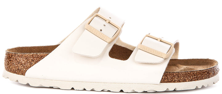 Birkenstock Arizona Sandals | Off White Birko-Flor for Women - Narrow Fit