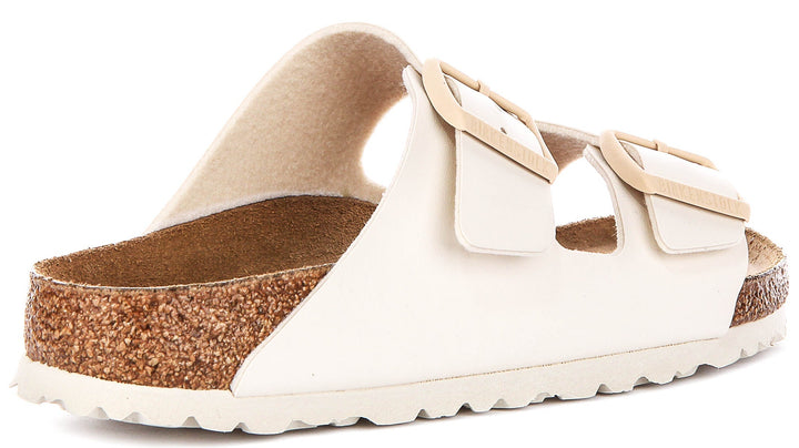 Birkenstock Arizona Sandals | Off White Birko-Flor for Women - Narrow Fit