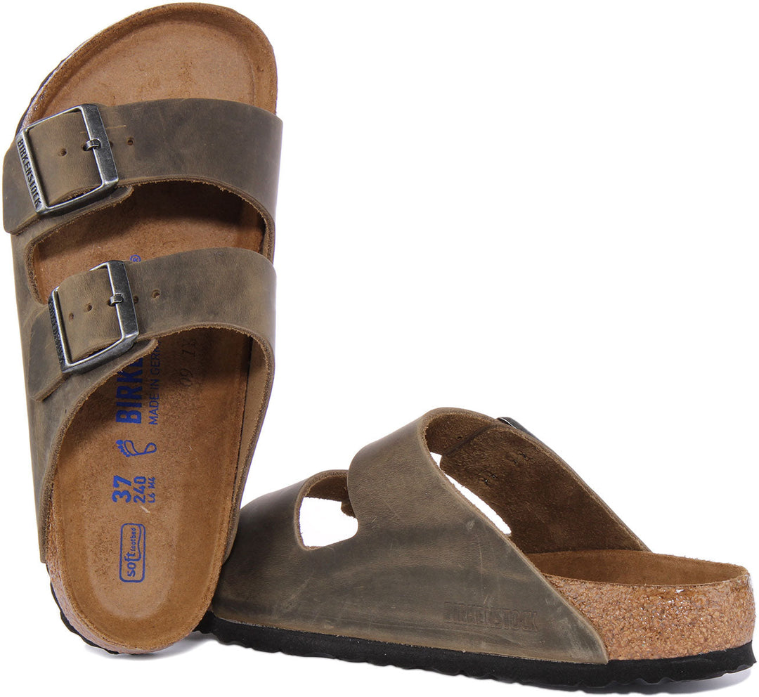 Birkenstock Arizona Sandals | Olive nubuck leather for Women