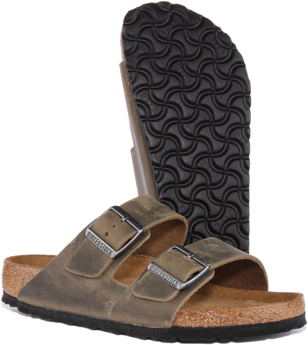 Birkenstock Arizona Sandals | Olive nubuck leather for Women