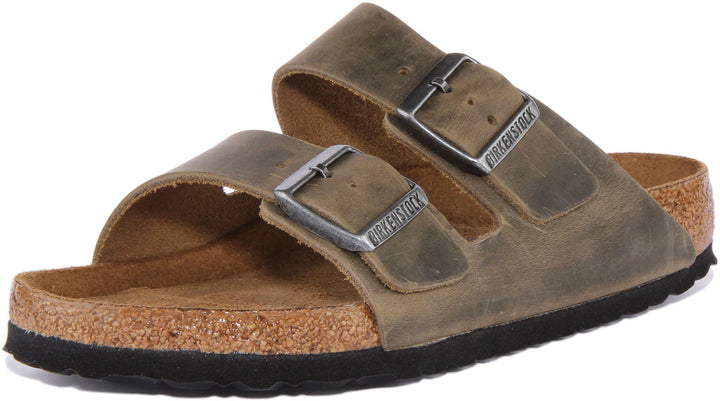 Birkenstock Arizona Sandals | Olive nubuck leather for Women