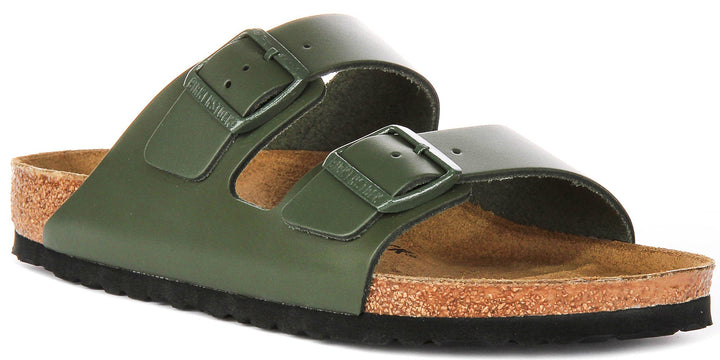 Birkenstock Arizona Sandals | Olive Green Birko-Flor for Men and Women - Regular Fit