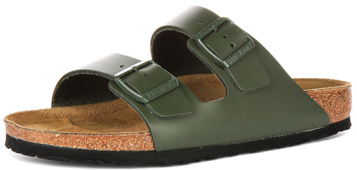 Birkenstock Arizona Sandals | Olive Green Birko-Flor for Men and Women - Regular Fit