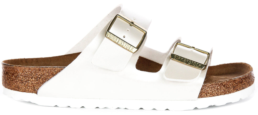 Birkenstock Arizona Sandals | Pearl White Birko-Flor for Kids - Regular Fit