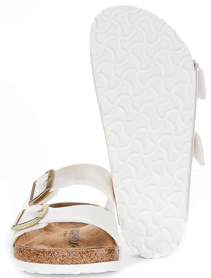 Birkenstock Arizona Sandals | Pearl White Birko-Flor for Kids - Regular Fit