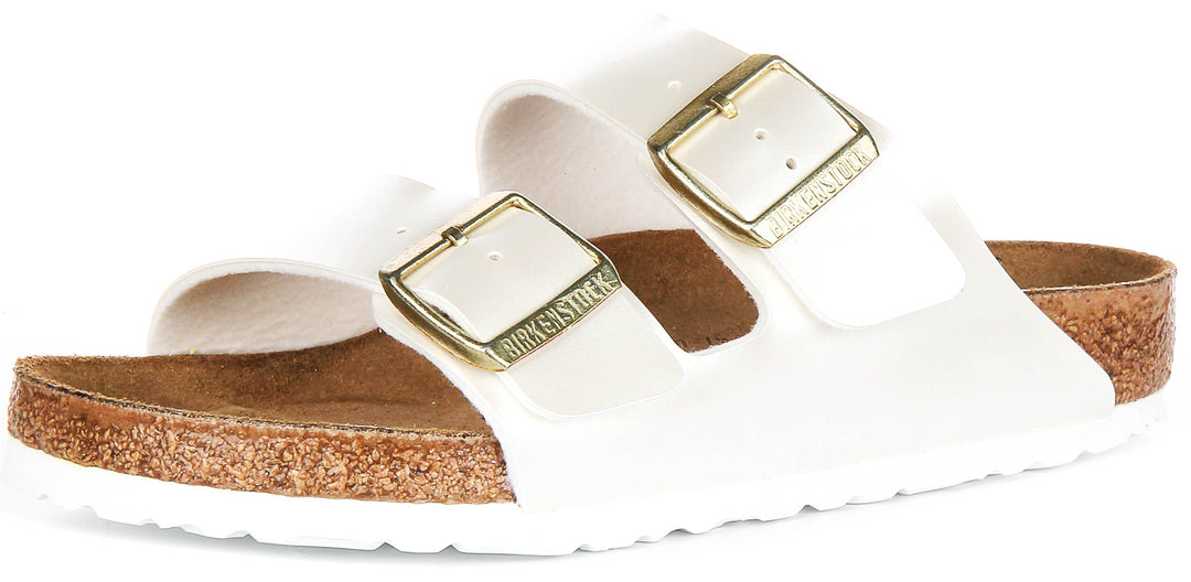Birkenstock Arizona Sandals | Pearl White Birko-Flor for Kids - Regular Fit