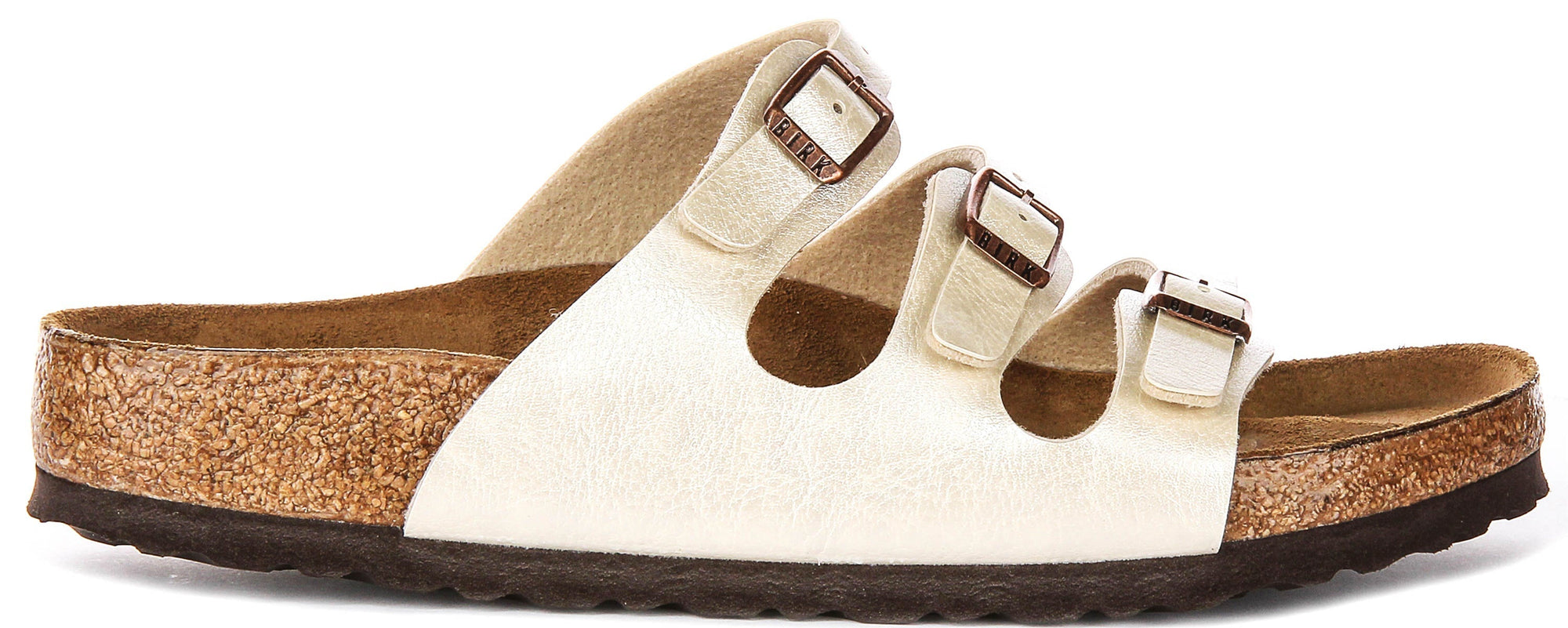 Birkenstock Florida-sandalen | parelwitte Birko-Flor voor dames - normale pasvorm