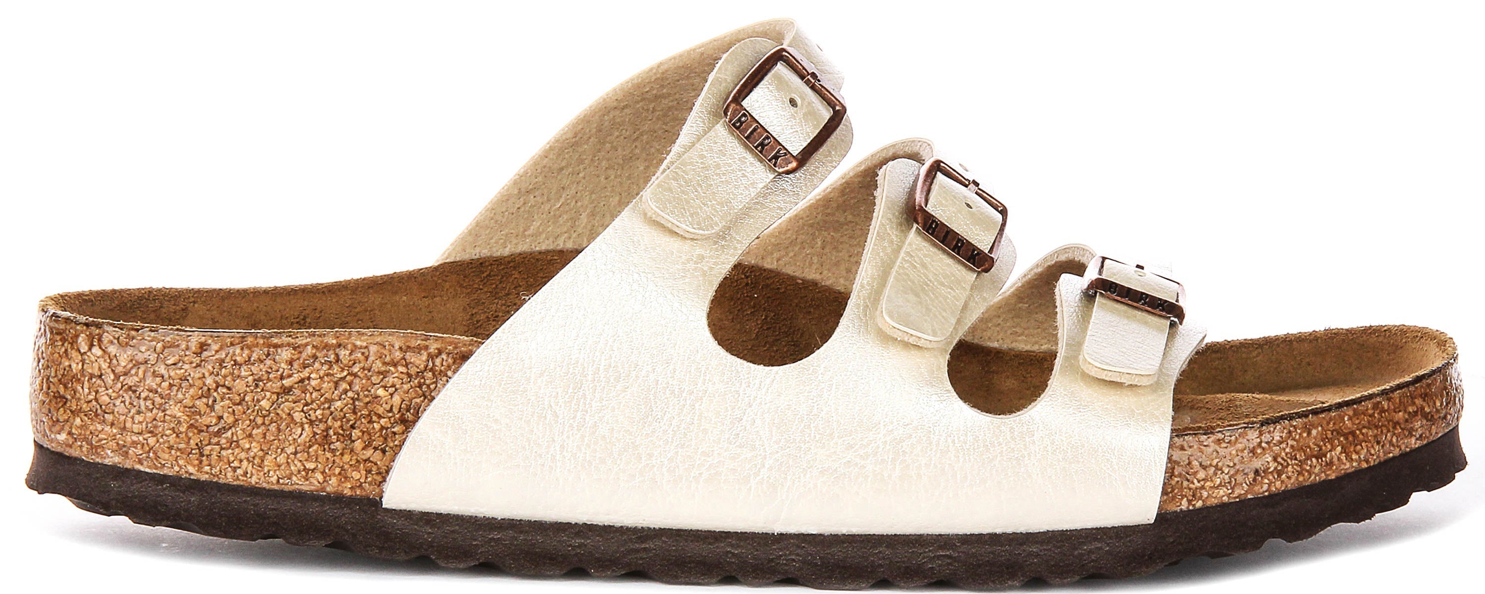 Birkenstock Florida-sandalen | parelwitte Birko-Flor voor dames - normale pasvorm
