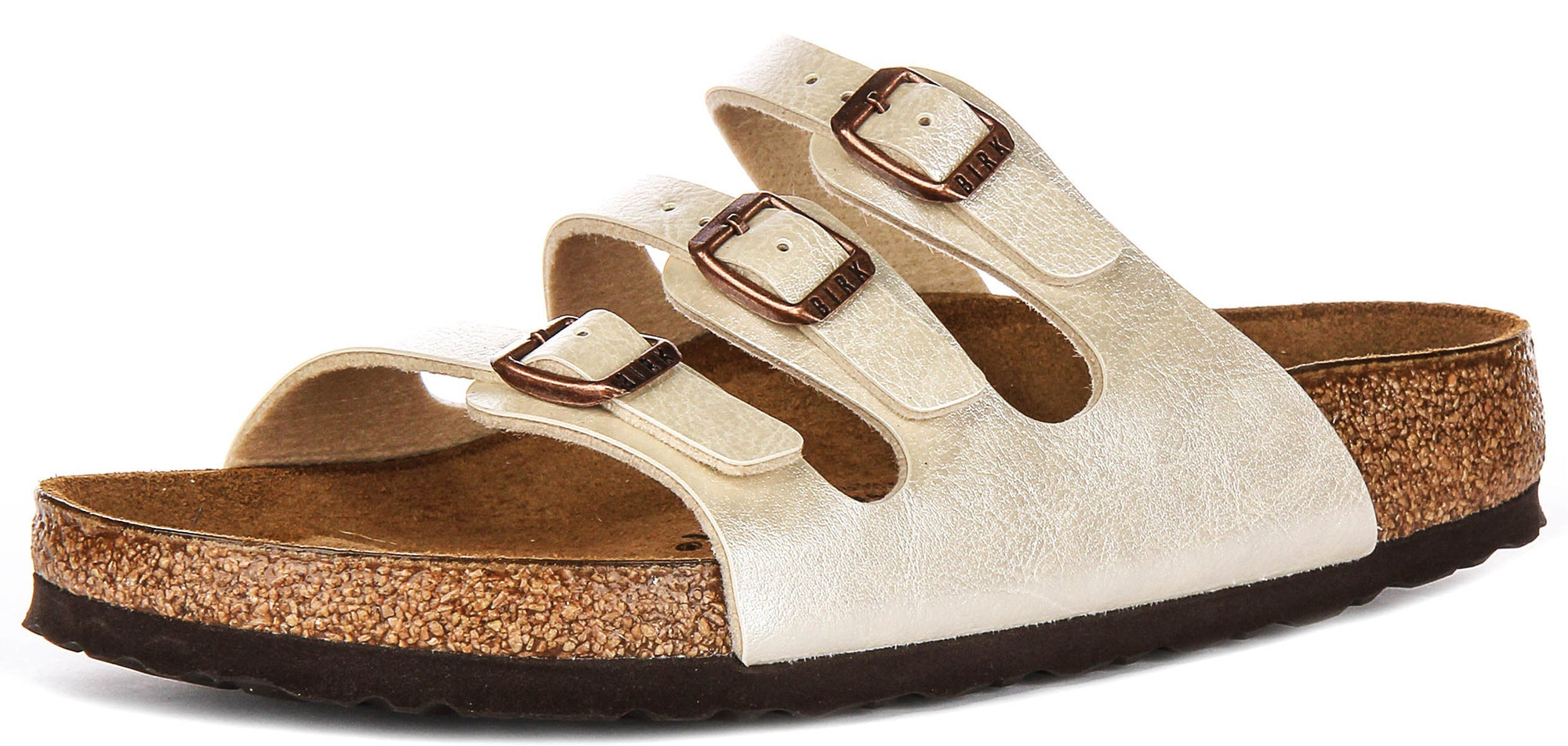 Birkenstock Florida-sandalen | parelwitte Birko-Flor voor dames - normale pasvorm