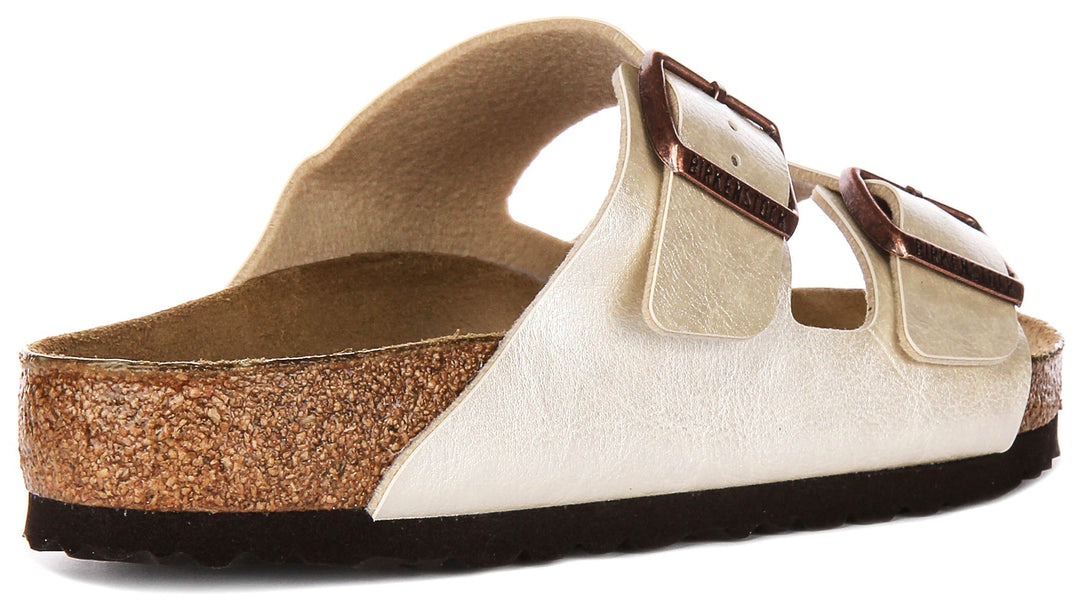 Birkenstock Arizona Sandals | Pearl White Birko-Flor for Women - Regular Fit