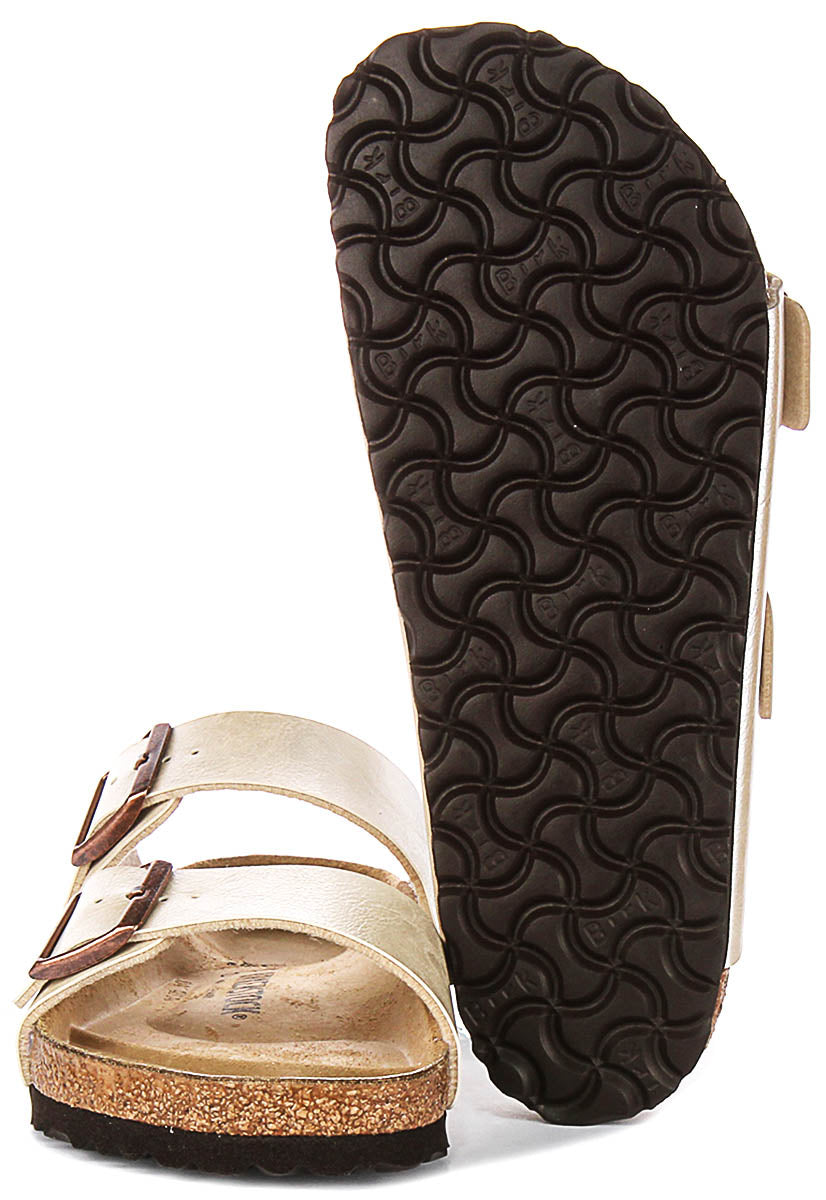 Birkenstock Arizona Sandals | Pearl White Birko-Flor for Women - Regular Fit