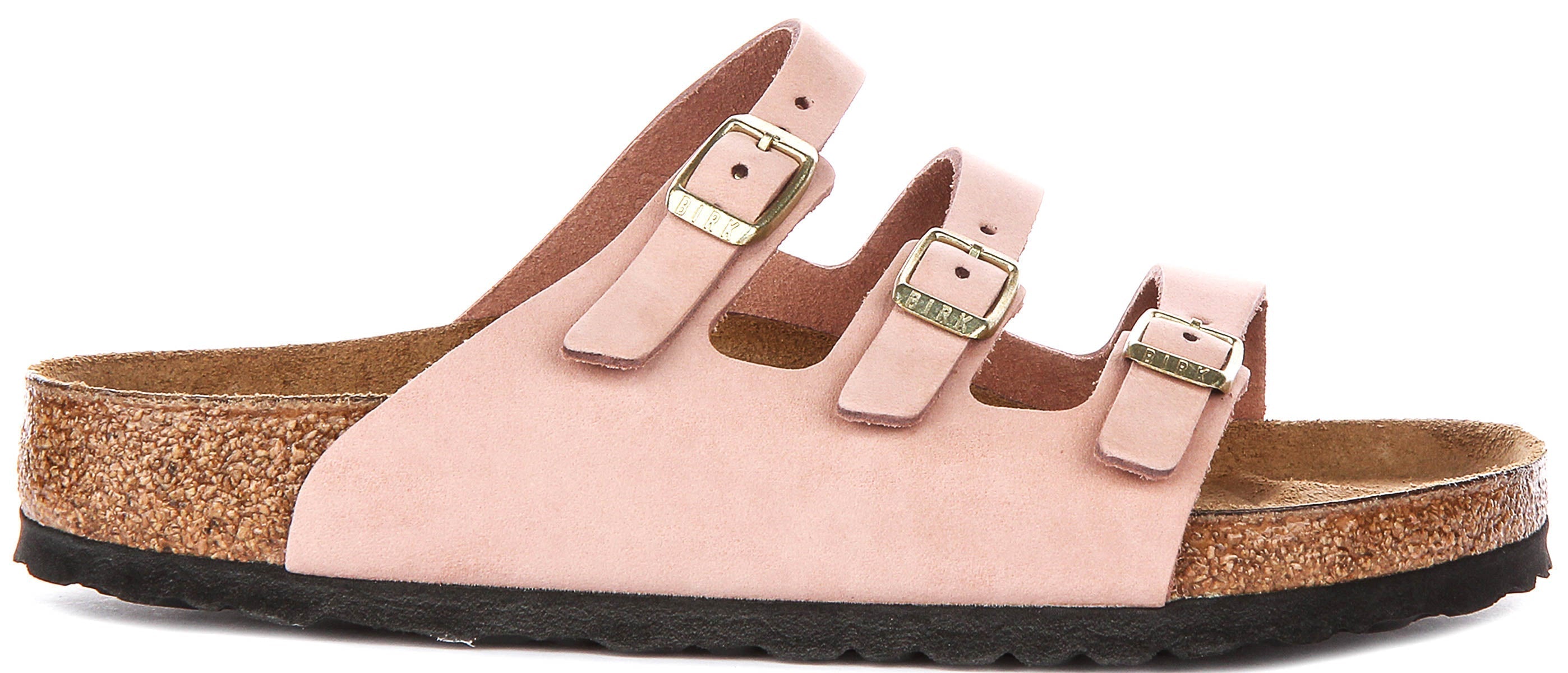Birkenstock Florida Sandals | Pink nubuck leather for Women - Regular Fit