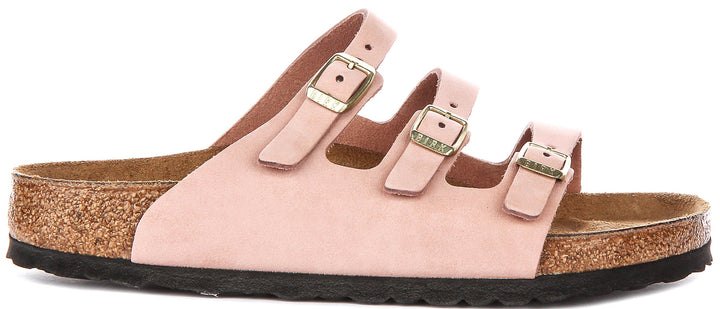 Birkenstock Florida Sandals | Pink nubuck leather for Women - Regular Fit