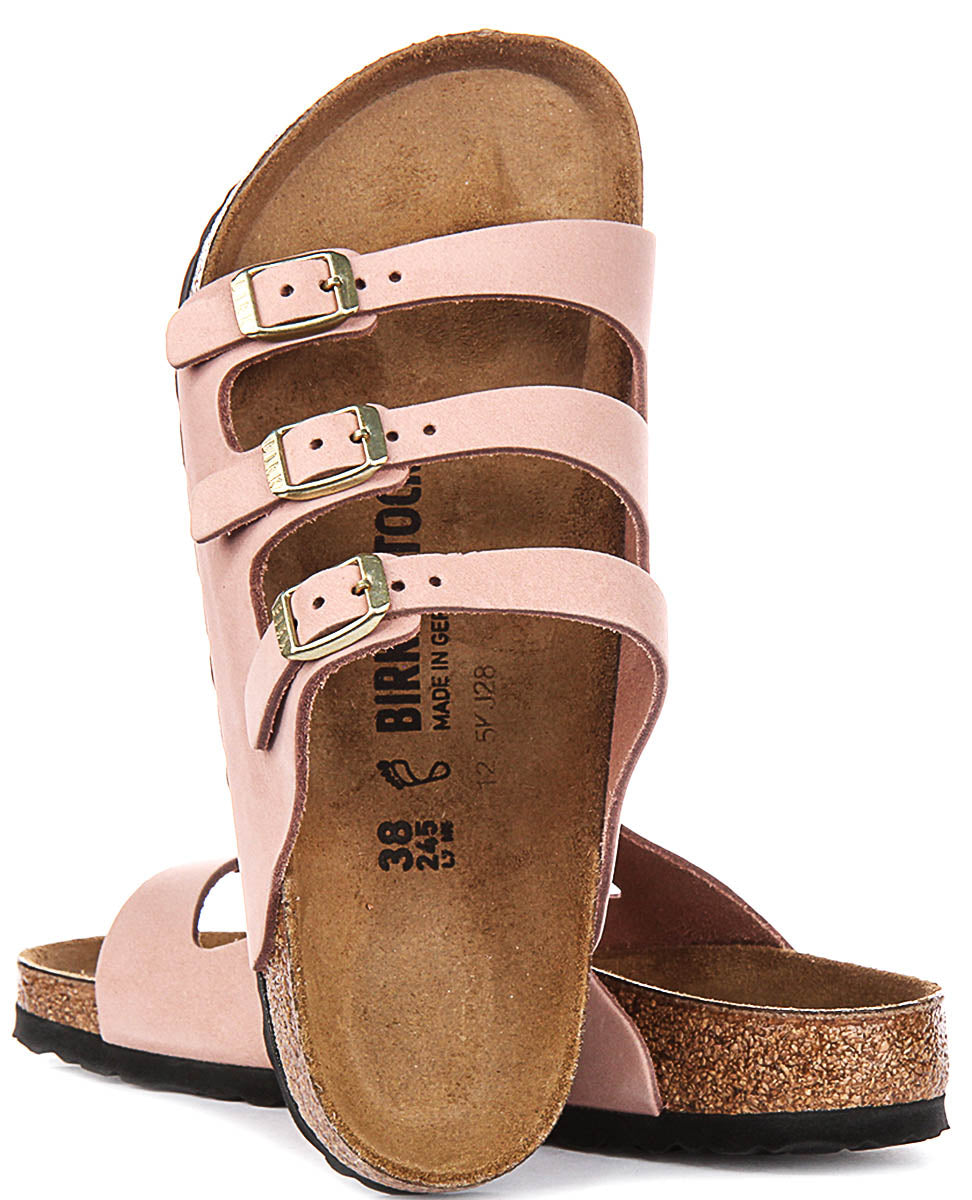 Birkenstock Florida Sandals | Pink nubuck leather for Women - Regular Fit