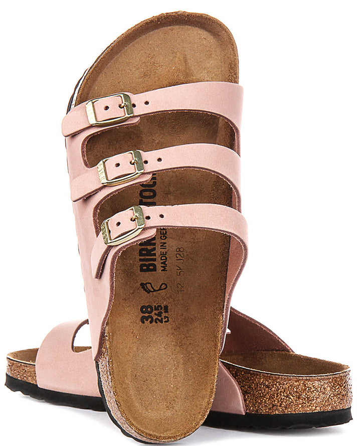 Birkenstock Florida Sandals | Pink nubuck leather for Women - Regular Fit