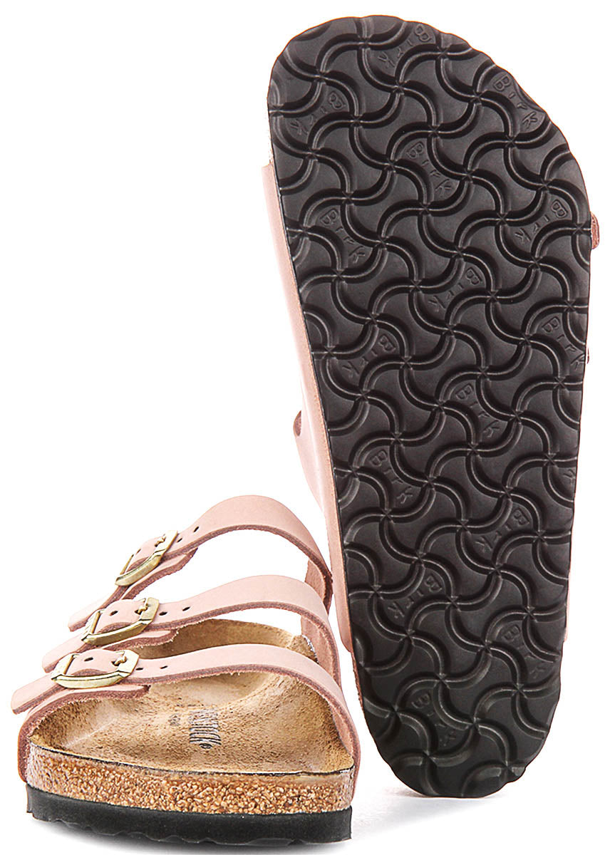 Birkenstock Florida Sandals | Pink nubuck leather for Women - Regular Fit