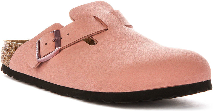 Birkenstock Boston Clogs | Pink Birko-Flor for Kids - Narrow Fit
