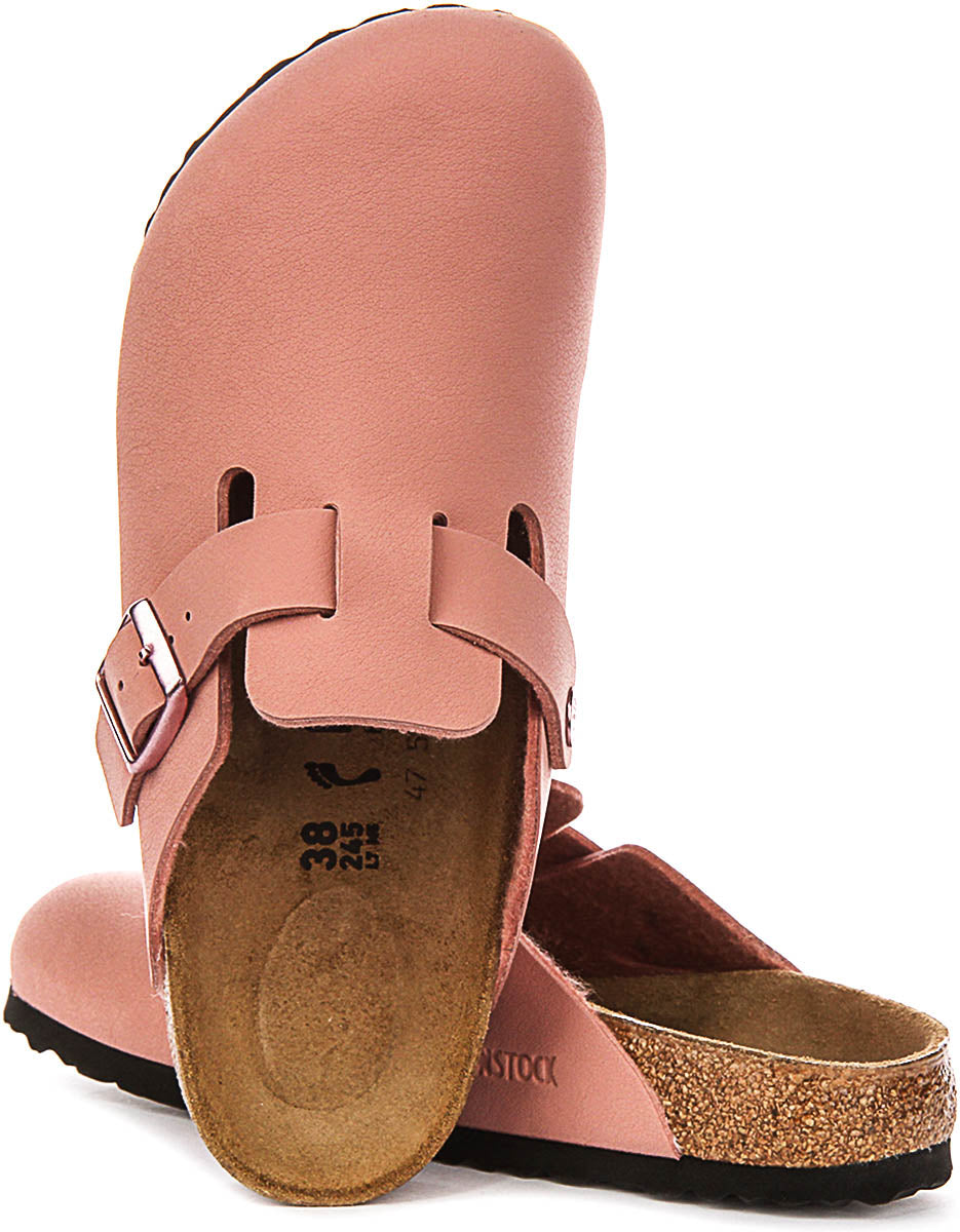 Birkenstock Boston Clogs | Pink Birko-Flor for Kids - Narrow Fit