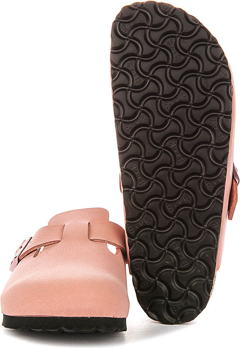 Birkenstock Boston Clogs | Pink Birko-Flor for Kids - Narrow Fit