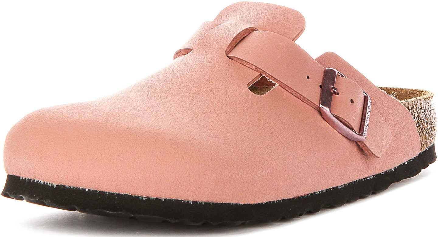 Birkenstock Boston Clogs | Pink Birko-Flor for Kids - Narrow Fit
