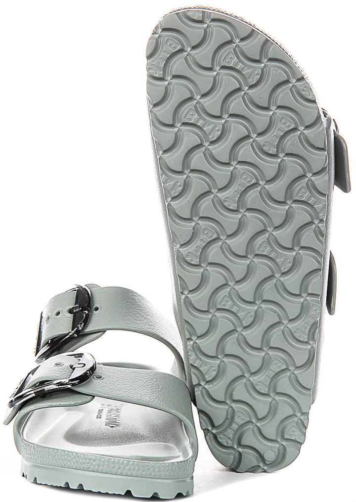 Birkenstock Arizona Sandals | Sage Green EVA - Big Buckle for Women - Narrow Fit