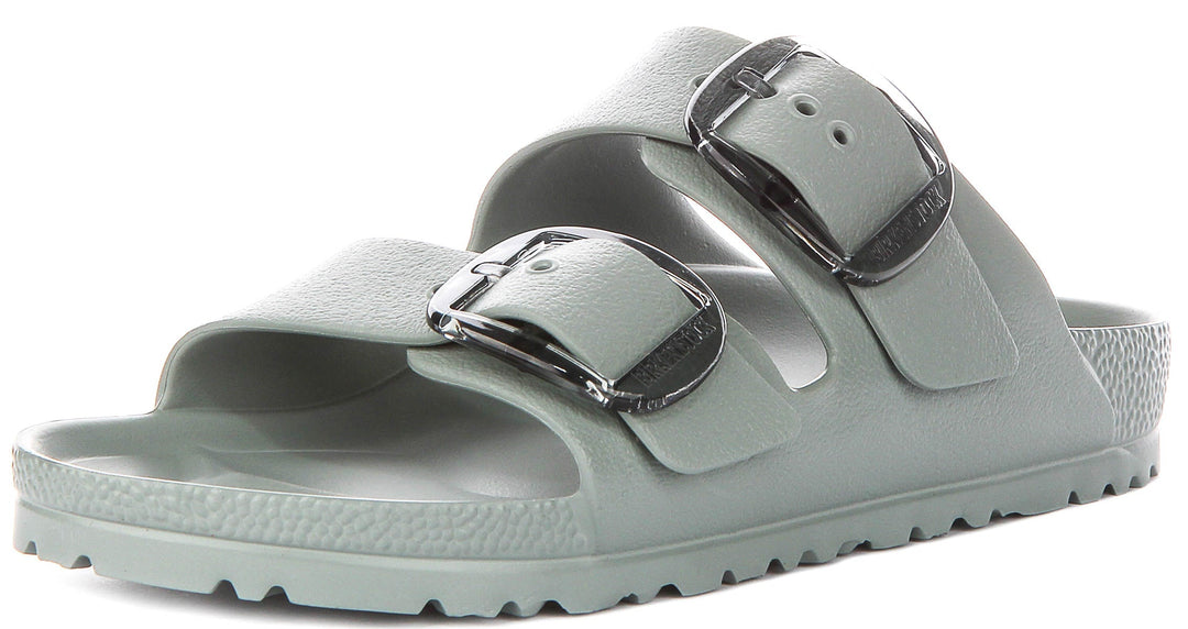 Birkenstock Arizona Sandals | Sage Green EVA - Big Buckle for Women - Narrow Fit