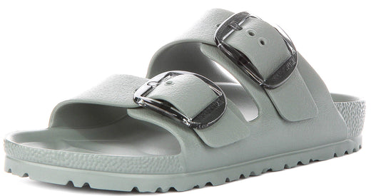 Birkenstock Arizona Sandals | Sage Green EVA - Big Buckle for Women - Narrow Fit