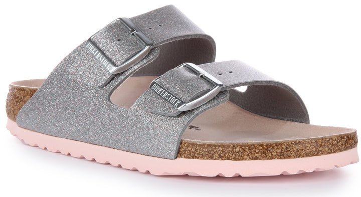 Birkenstock Arizona Sandals | Silver Birko-Flor for Women