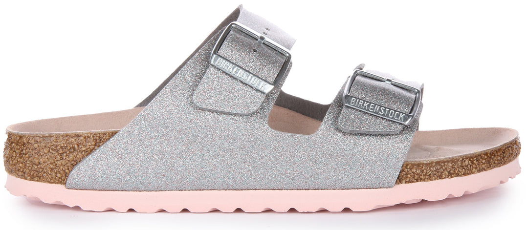 Birkenstock Arizona Sandals | Silver Birko-Flor for Women