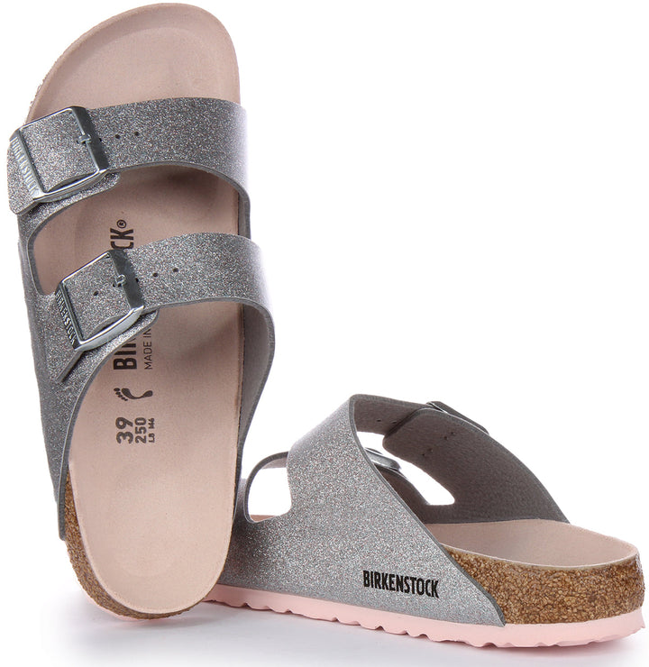 Birkenstock Arizona Sandals | Silver Birko-Flor for Women