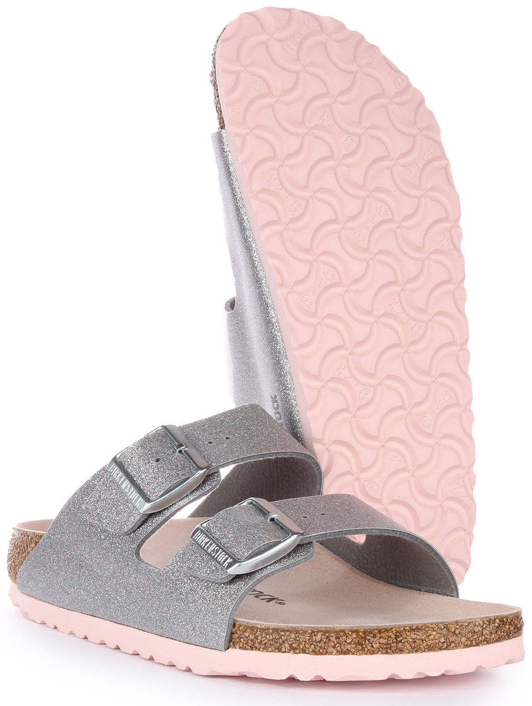 Birkenstock Arizona Sandals | Silver Birko-Flor for Women